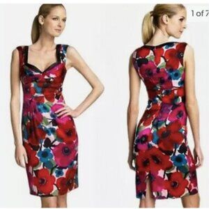 Nanette Lepore Gin Sling Silk Pinup Floral Sheath Dress